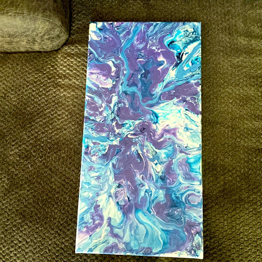 Painting Purple Blue White swirl